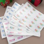 Spersonalizowana holograficzna naklejka z imieniem i nazwiskiem Wodoodporna etykieta samoprzylepna Przybory szkolne Powrót do szkoły Prezent urodzinowy dla dzieci i nauczycieli