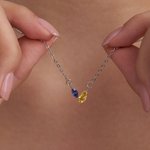 Marquesa personalizada Birthstones Collar Dainty Joyería Cumpleaños Aniversario Regalo de Navidad para ella