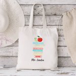 Sac à dos en toile avec texte Usage quotidien Cadeau de rentrée pour les enseignants