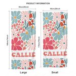 Gepersonaliseerde Floral Super Absorberende Yoga Handdoek met Naam Sport Accessoires Verjaardagscadeau voor Yoga Liefhebbers Vrienden