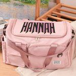 Personalisierte Wicked-inspirierten Namen Reisetasche mit Schultergurt mehrere Fächer Geburtstag Weihnachten Geschenk für Mädchen Wicked Fans Reisen Liebhaber