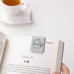 Personalized Birth Flower Magnetic Leather Bookmark Clip with Name Birthday Gift for Book Lovers Bookworms