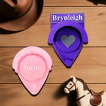 Personalisierte Krone Herz Name Multicolor PLA Zaumzeug Hakenhalter Tack Zubehör Geburtstag Reitsport Geschenk für Pferd Trainer Besitzer