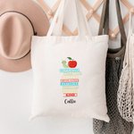 Sac à dos en toile avec texte Usage quotidien Cadeau de rentrée pour les enseignants
