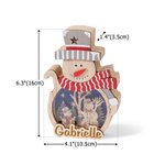 Personalised Santa Claus Snowman LED Light Wooden Ornament with Name Home Decor Christmas Gift for Family Friends