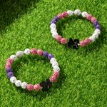 Personalised Baseball Number Initial Rhinestone Beaded Bracelet with Name and Text Game Day Birthday Team Gift for Baseball Lover Player