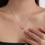 Marquesa personalizada Birthstones Collar Dainty Joyería Cumpleaños Aniversario Regalo de Navidad para ella