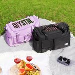 Personalisierte Wicked-inspirierten Namen Reisetasche mit Schultergurt mehrere Fächer Geburtstag Weihnachten Geschenk für Mädchen Wicked Fans Reisen Liebhaber