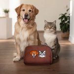Personlig Brodert 1-2 Katt Hund Pet Face Photos Vanntett midjeveske med justerbar stropp Utendørs Essensiell bursdagsgave til kjæledyrelskere
