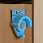Personalisierte Krone Herz Name Multicolor PLA Zaumzeug Hakenhalter Tack Zubehör Geburtstag Reitsport Geschenk für Pferd Trainer Besitzer