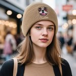 Chapeau bonnet tricoté avec nom Accessoires d'hiver Cadeau d'anniversaire en mémoire d'un animal de compagnie Cadeau d'anniversaire en mémoire d'un animal de compagnie Cadeau d'anniversaire en mémoire
