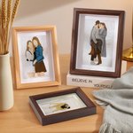 Personalizada Arte Bordado Marco de Fotos Escritorio Decoración Aniversario Cumpleaños Boda Navidad Regalo para la Familia Amigos