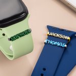 Personalisierte bunte 3D Emaille Blase Buchstabe Name Watch Band Charm dekorative Accessoires Geburtstag Geschenk für Freunde Familie