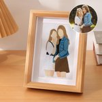 Personalizada Arte Bordado Marco de Fotos Escritorio Decoración Aniversario Cumpleaños Boda Navidad Regalo para la Familia Amigos