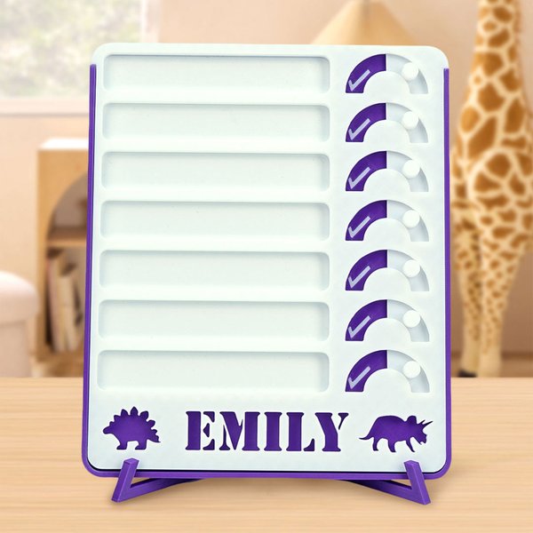 Personalised Love Plane Magnetic Checklist Bedtime Routine Chart with Name Home Decor Birthday Gift for Kids