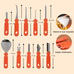 Set de 11 Outils de Sculpture Personnalisés avec Initiale Fantôme et Nom pour Citrouilles d’Halloween Cadeau pour Famille et Enfants