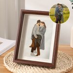 Personalizada Arte Bordado Marco de Fotos Escritorio Decoración Aniversario Cumpleaños Boda Navidad Regalo para la Familia Amigos