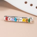 Personalisierte bunte 3D Emaille Blase Buchstabe Name Watch Band Charm dekorative Accessoires Geburtstag Geschenk für Freunde Familie