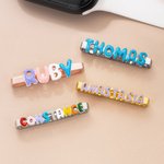 Personalisierte bunte 3D Emaille Blase Buchstabe Name Watch Band Charm dekorative Accessoires Geburtstag Geschenk für Freunde Familie