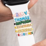 Personalisierte bunte 3D Emaille Blase Buchstabe Name Watch Band Charm dekorative Accessoires Geburtstag Geschenk für Freunde Familie