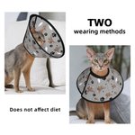 Personalized Pet Photo Fish Bone Paw Print Adjustable Elizabeth Protective Collar Pet Hospital Care Birthday Gift for Pet Owners Lovers