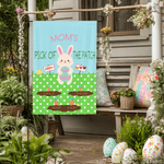 Personalized Cute Bunny Radishes Garden Flag with 1-12 Names Garden Outdoor Decor Holiday Gift for Mom Grandma Family 2