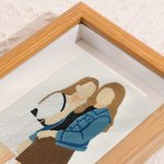 Personalizada Arte Bordado Marco de Fotos Escritorio Decoración Aniversario Cumpleaños Boda Navidad Regalo para la Familia Amigos