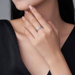 Personalised Heart Birthstones Zircon Twisted Band Ring with Engraved Name and Text Dainty Jewellery Birthday Anniversary Gift for Women