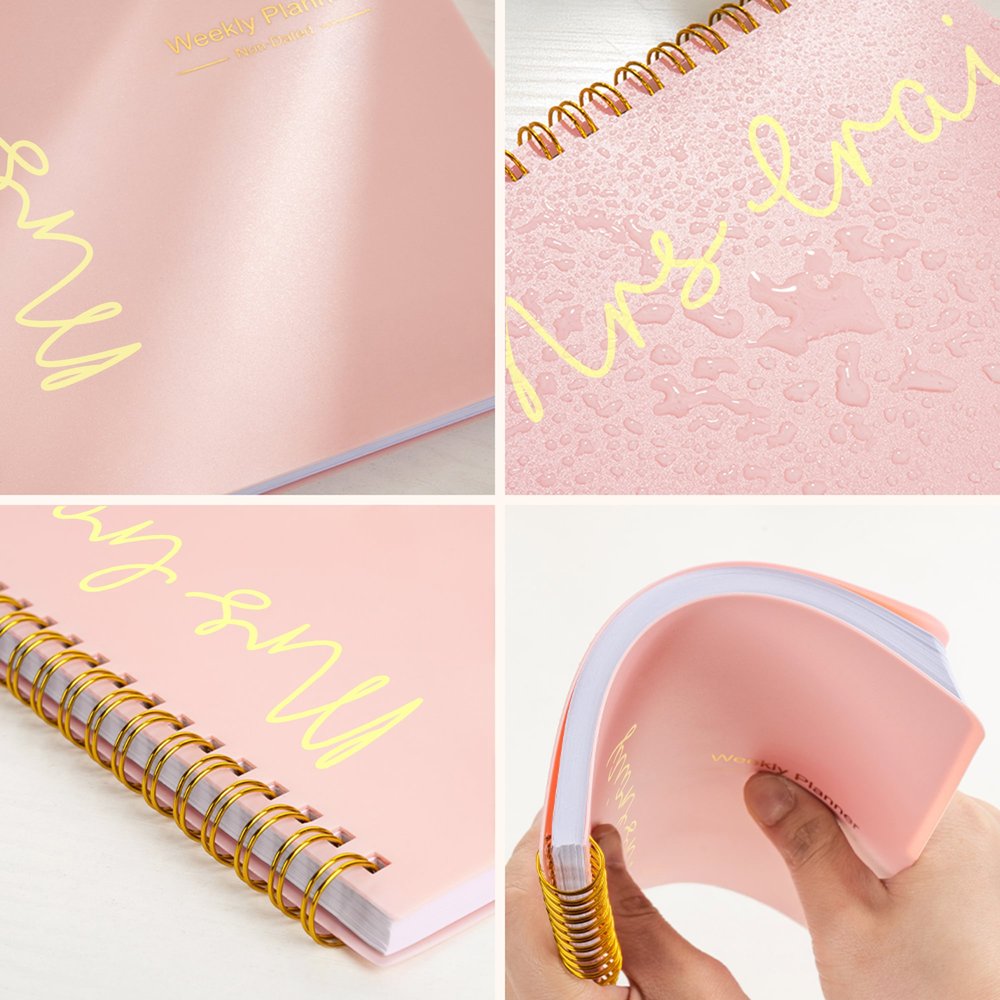 Cahier à spirales A5 avec pages d'agenda hebdomadaire personnalisé Multicolore Cadeau d'anniversaire pour enseignants Amis 5
