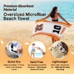 Personalized Team Logo Quick Dry Soft Microfiber Beach Towel with Name and Number Swimming Pool Sports Birthday Gift for Team Club Sports Lover