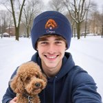 Chapeau bonnet tricoté avec nom Accessoires d'hiver Cadeau d'anniversaire en mémoire d'un animal de compagnie Cadeau d'anniversaire en mémoire d'un animal de compagnie Cadeau d'anniversaire en mémoire