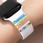 Personalisierte bunte 3D Emaille Blase Buchstabe Name Watch Band Charm dekorative Accessoires Geburtstag Geschenk für Freunde Familie
