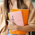 Cahier à spirales A5 avec pages d'agenda hebdomadaire personnalisé Multicolore Cadeau d'anniversaire pour enseignants Amis 7
