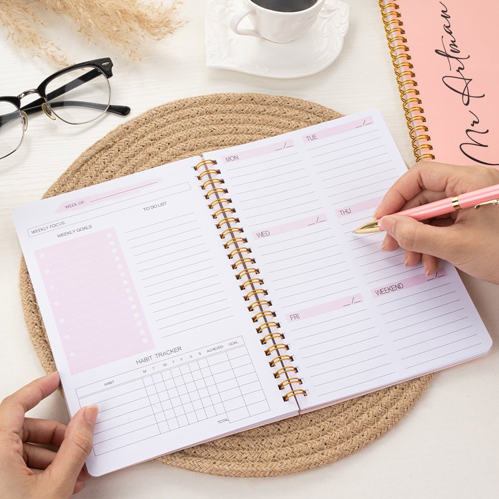 Agenda hebdomadaire prénom personnalisé