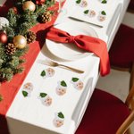 Photo personnalisée du visage du bonnet du Père Noël Lot de 12 autocollants étanches à paillettes Confettis Décor de Noël Favoris pour la famille et les amis