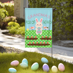 Personalized Cute Bunny Radishes Garden Flag with 1-12 Names Garden Outdoor Decor Holiday Gift for Mom Grandma Family 4