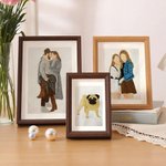 Personalizada Arte Bordado Marco de Fotos Escritorio Decoración Aniversario Cumpleaños Boda Navidad Regalo para la Familia Amigos