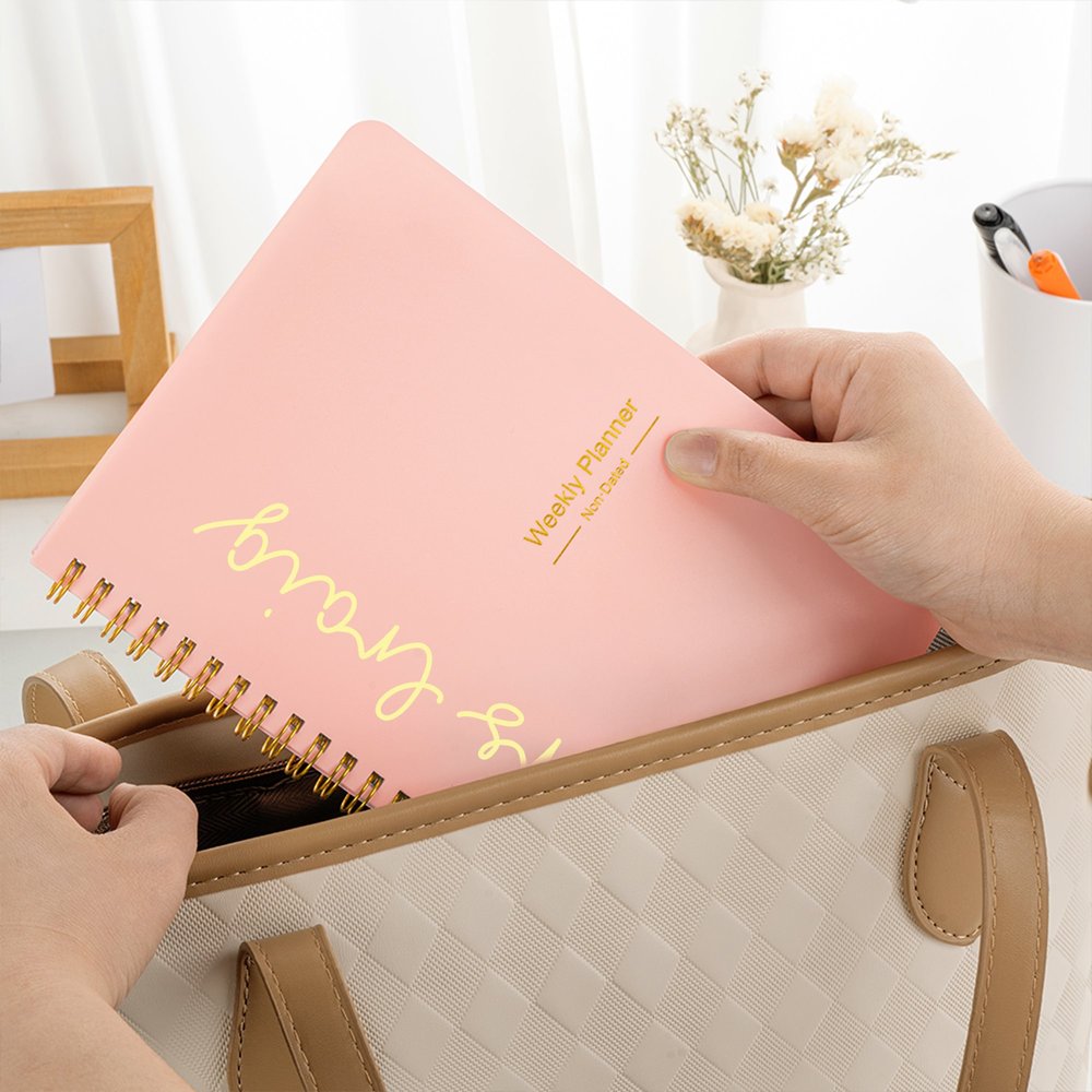 Cahier à spirales A5 avec pages d'agenda hebdomadaire personnalisé Multicolore Cadeau d'anniversaire pour enseignants Amis 6