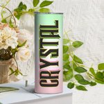 Personifierad Wicked-inspirerad isolerad 20 oz Skinny Tumbler med sugrör och namn Födelsedag julklapp för flickor Wicked Fans