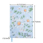 Personalised Daisy Design PU Leather Journal Notebook with Name and 400 Pages Daily Use Birthday Gift for Women 8