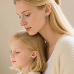 Pendientes personalizados de niño niña joyería delicada con piedra de nacimiento Día de la Madre Aniversario Cumpleaños Regalo para Mujeres Niñas