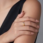Personalised Heart Birthstones Zircon Twisted Band Ring with Engraved Name and Text Dainty Jewellery Birthday Anniversary Gift for Women