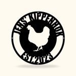Gepersonaliseerde Wanddecoratie Kippenhok Boerderij Metalen Bord met Naam en Datum Cadeau Boerderijdecoratie voor Boeren