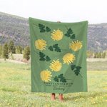 Personalised Birth Flower Soft Throw Blanket with Name Home Decor Birthday Anniversary Gift for Women