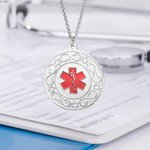 Gepersonaliseerde identificatie Emergency Medical Alert ID Tag ketting met gegraveerde tekst Emergency Survival Verjaardag Gift voor mannen vrouwen