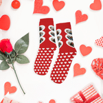 Personalized 3 Heart-Shaped Photos Skin-Friendly Mid-Calf Socks Valentine's Day Anniversary Birthday Christmas Gift for Couples 3