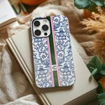 Chinoiserie personalizada Monograma Inicial Funda de teléfono para iPhone o Samsung Uso diario Regalo de cumpleaños para las mujeres