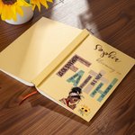 Gepersonaliseerde Sunflower Black Girl Bijbel Geloof A5 Notebook en Potloden Set met Naam Verjaardag Kerstcadeau voor Zwarte Christelijke Vrouw