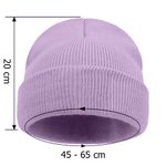 Bonnet en Tricot Doux Personnalisé avec Nom et Fleur de Naissance Brodé Accessoire Quotidien Cadeau d'Anniversaire pour Femmes Hommes