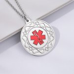 Gepersonaliseerde identificatie Emergency Medical Alert ID Tag ketting met gegraveerde tekst Emergency Survival Verjaardag Gift voor mannen vrouwen